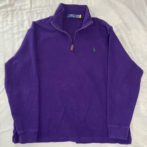 COPY - Men’s Polo Cotton French Rib Half- Zip Sweater - XL